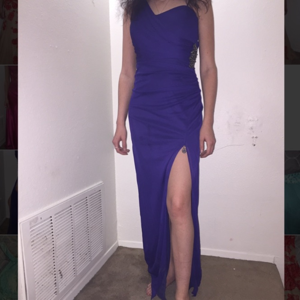 Dark purple floor length prom/Pageant Dress
